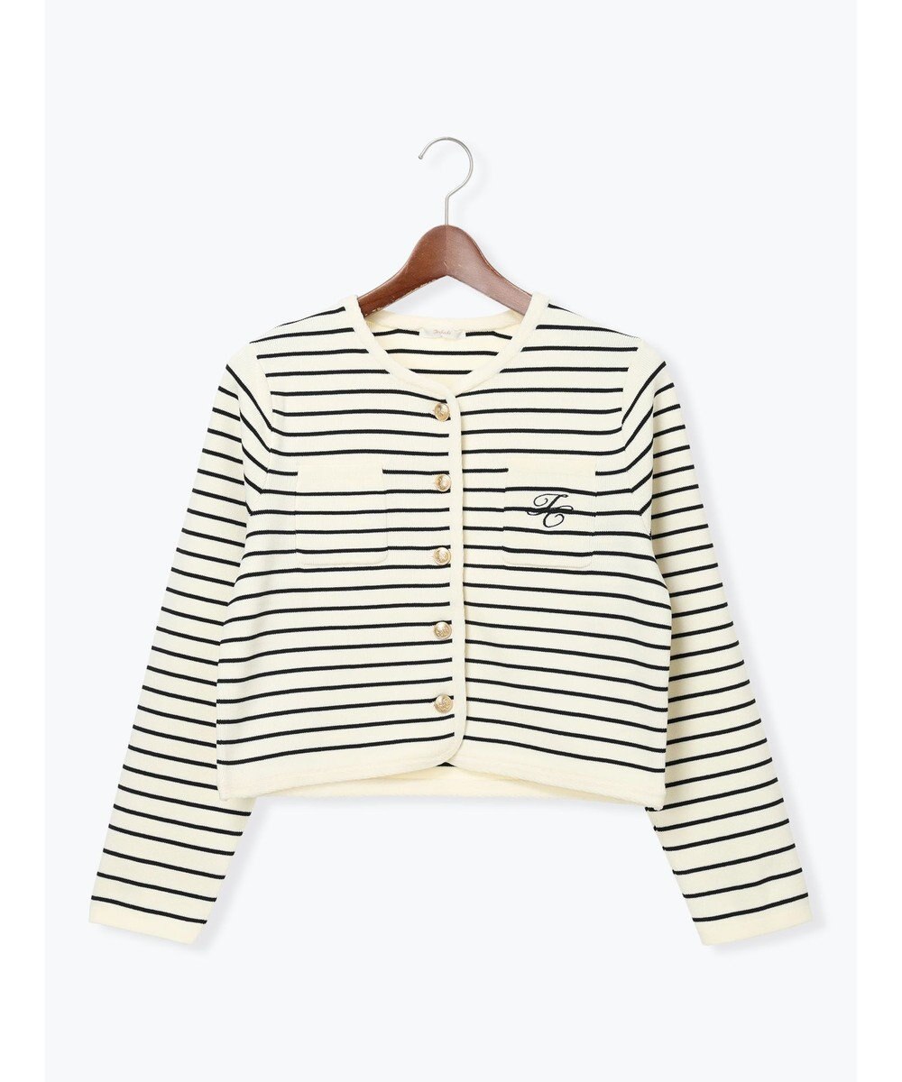 Te chichi レタードポケットジャケットカーディガン 