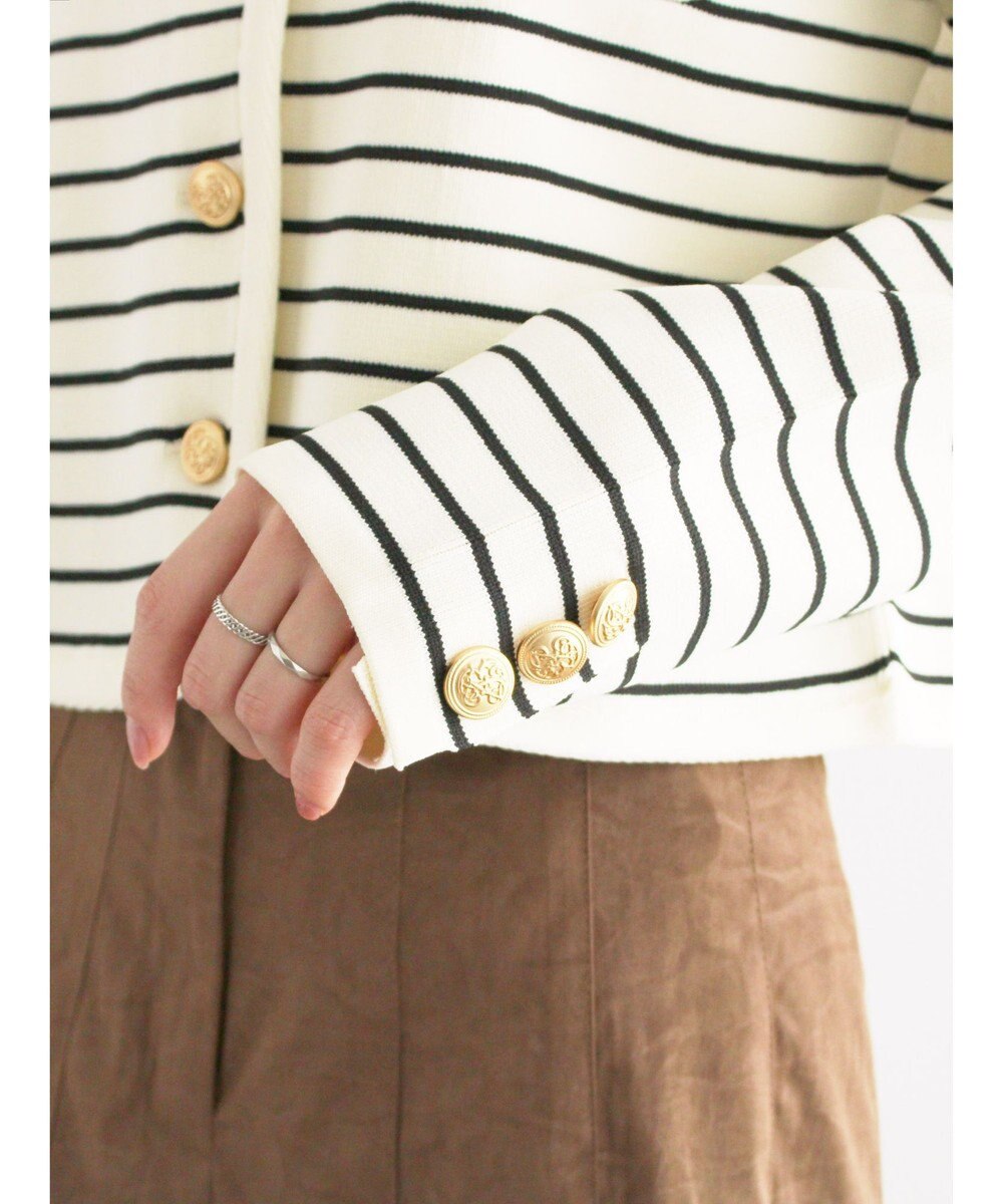 Te chichi レタードポケットジャケットカーディガン 