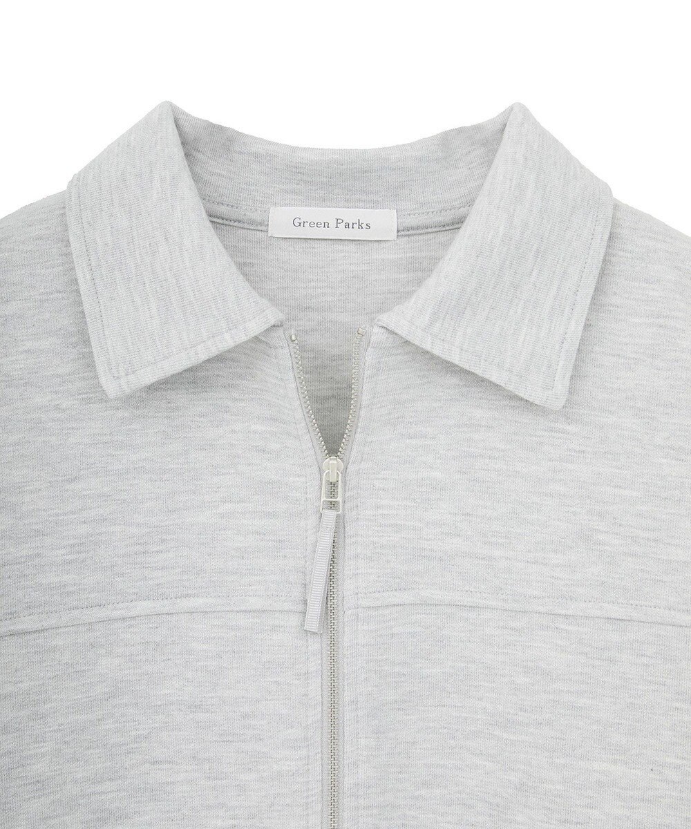 Green Parks ポロ衿ハーフＺＩＰカットワンピース 