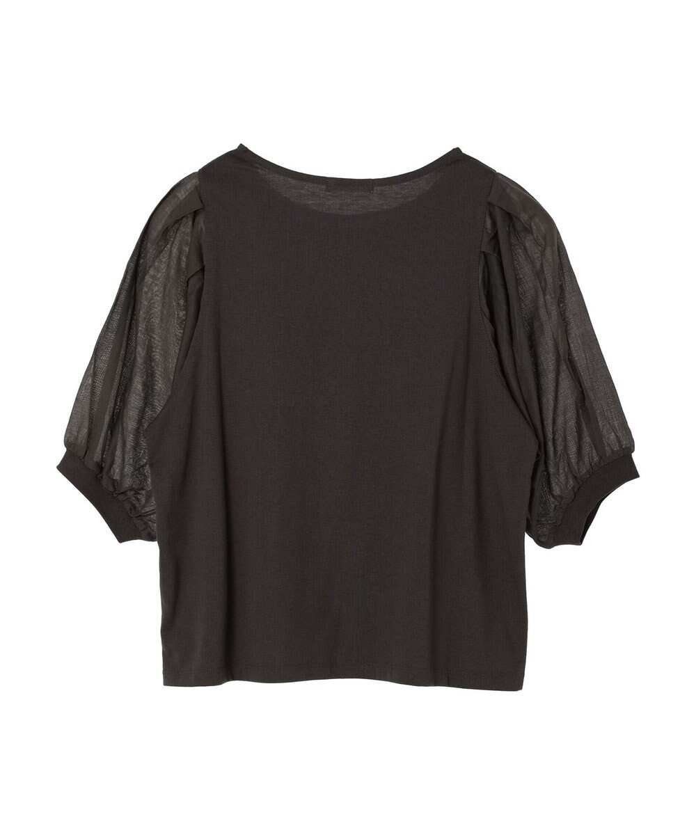 Green Parks 袖シアードッキング５分袖カットプルオーバー 