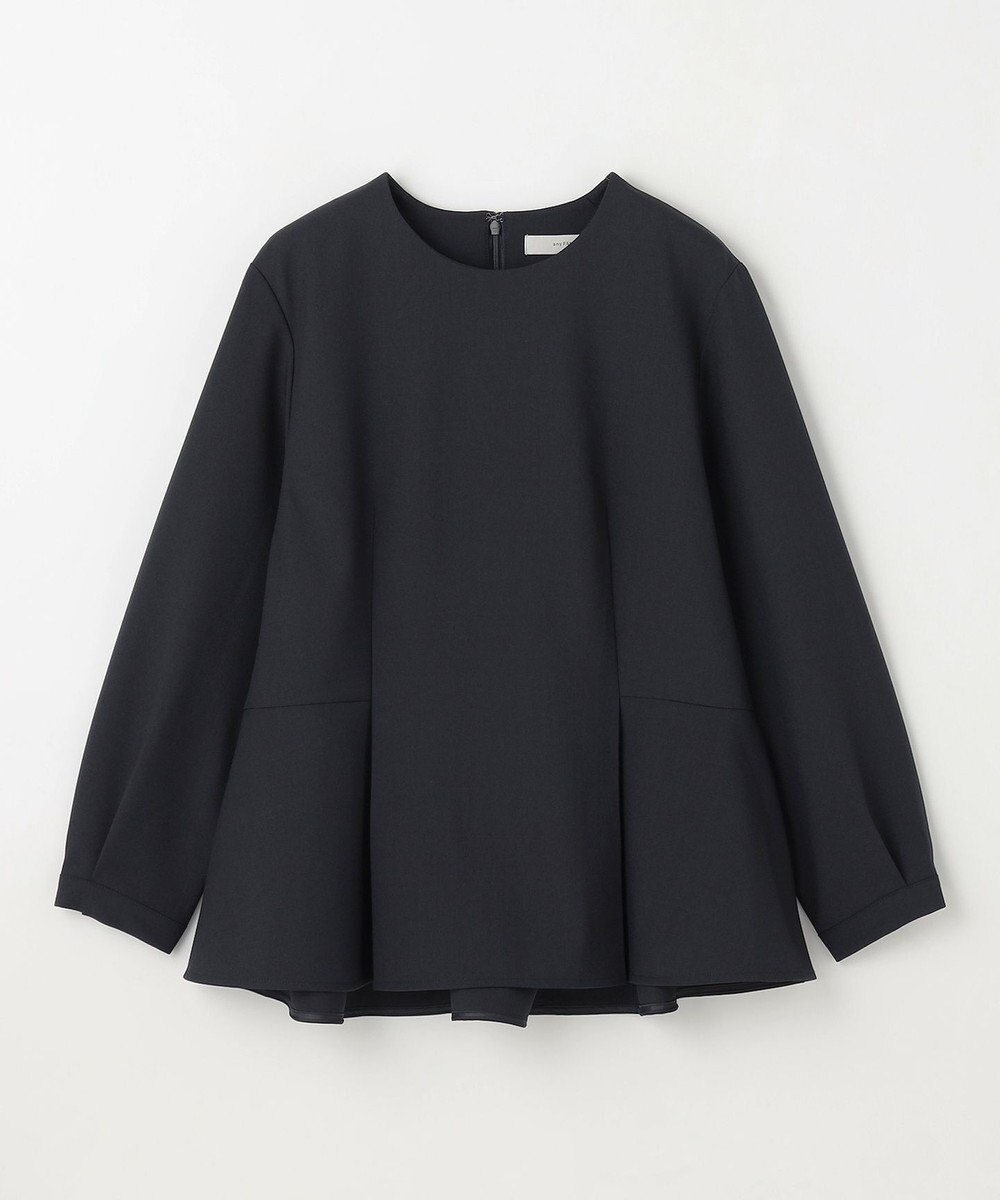 ANY L 【洗濯機可/ストレッチ/セットアップ可】イージーケアペプラムブラウス 