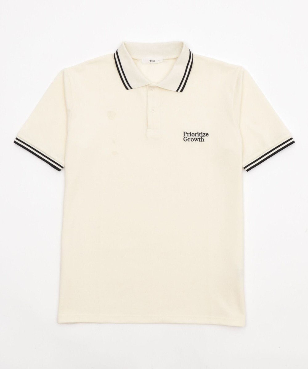 WEGO 【ユニセックス着用ITEM/MLサイズ展開】ワンポイント刺繍カノコポロ（SS） 