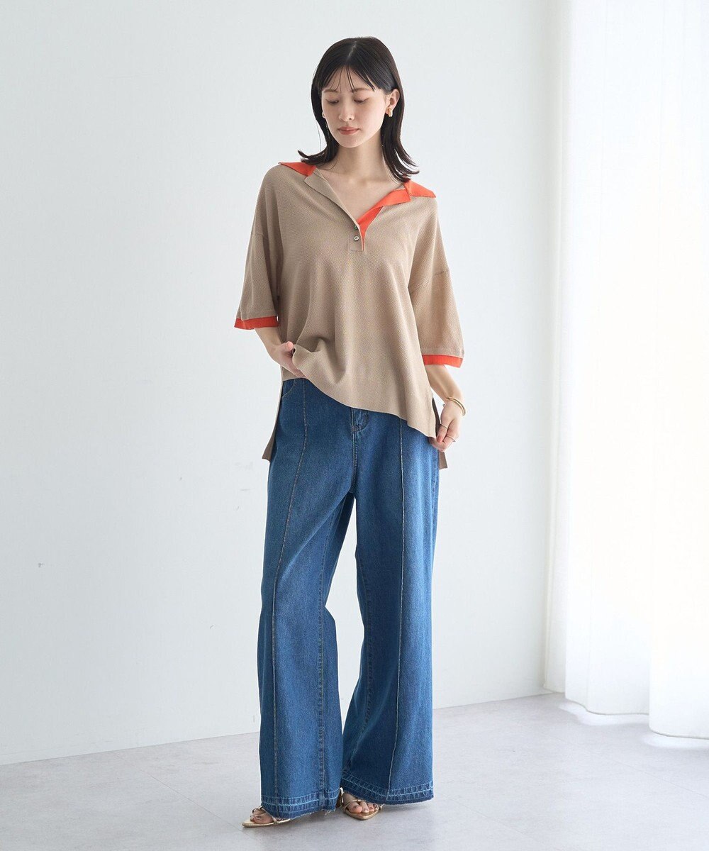 YECCA VECCA 綿麻バギーデニムパンツ 