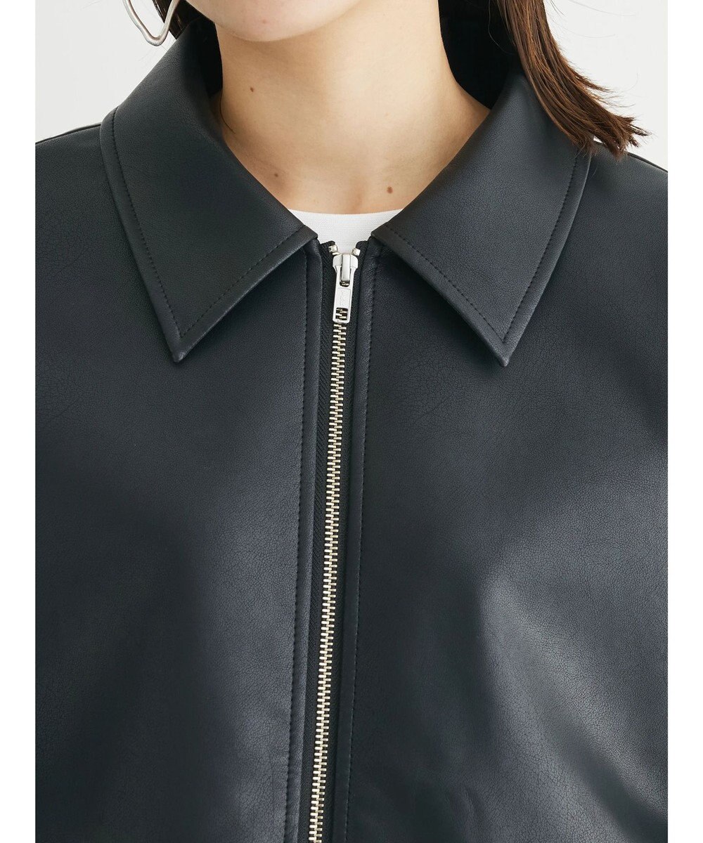 Green Parks ・ＥＬＥＮＣＡＲＥ　ＤＵＥ　合皮ステンカラーブルゾン 