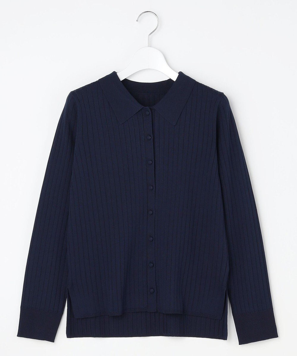 ANY SIS ポロカラーリブ ニット 