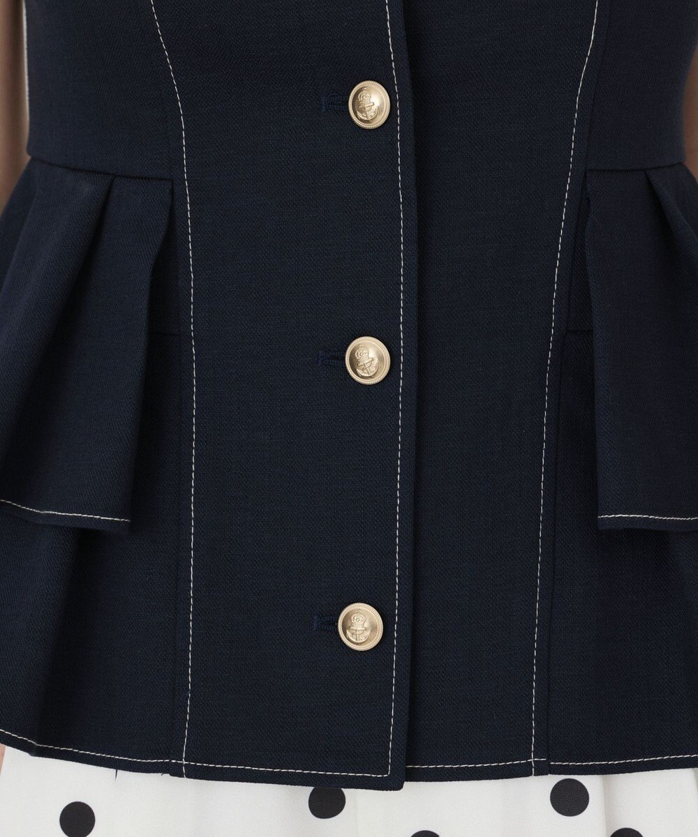 GRACE CONTINENTAL シャンブレーフリルベスト 
