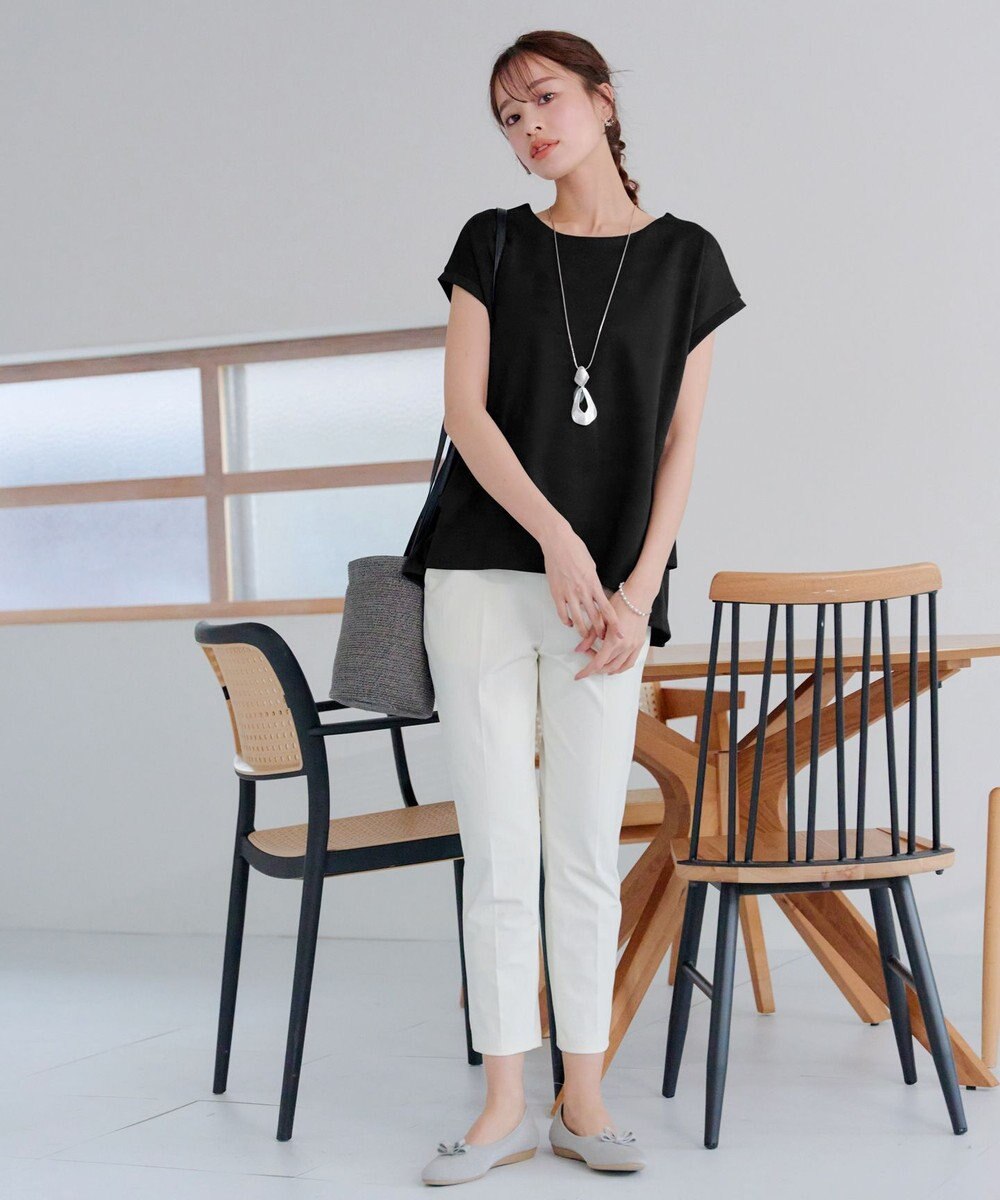 Tiaclasse 【UVカット・吸水速乾】 “きれい見え” バックペプラムトップス 