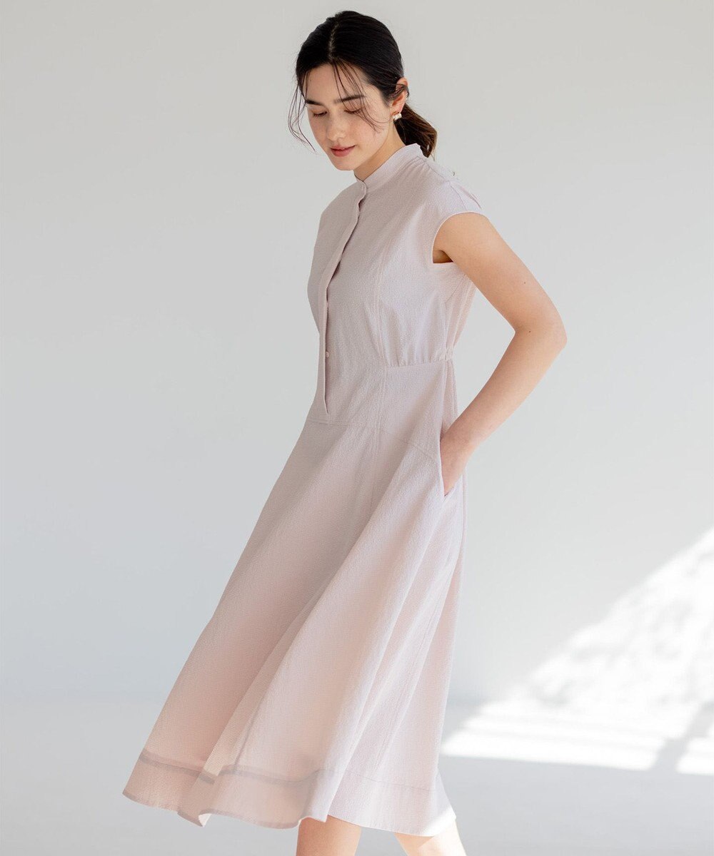 組曲 S 【WEB限定カラー・洗える】サッカーストレッチ ワンピース 