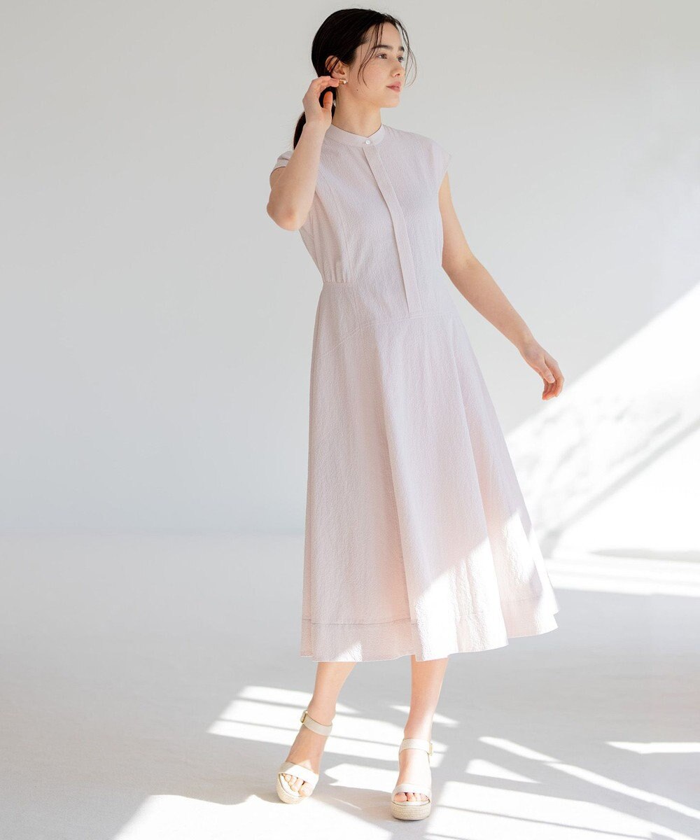 組曲 S 【WEB限定カラー・洗える】サッカーストレッチ ワンピース 