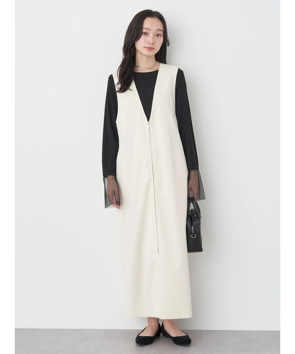 earth music&ecology ジップジレワンピース 