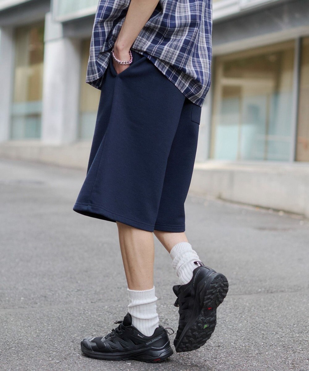 WEGO 【ユニセックス着用ITEM/SMサイズ展開/ウエストゴム】スウェットバギーショーツ 