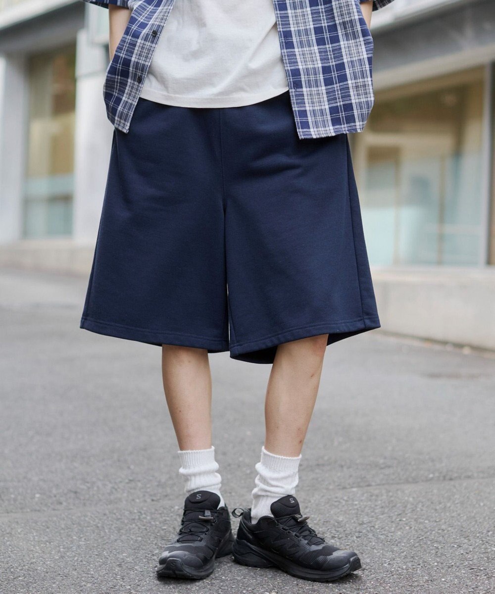 WEGO 【ユニセックス着用ITEM/SMサイズ展開/ウエストゴム】スウェットバギーショーツ 