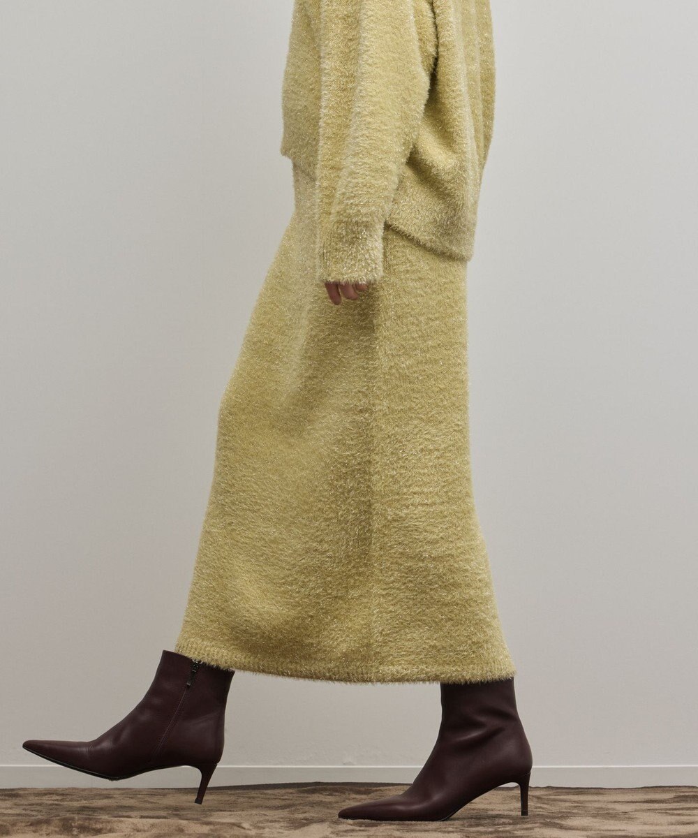 GRACE CONTINENTAL ラメフェザーニットスカート 