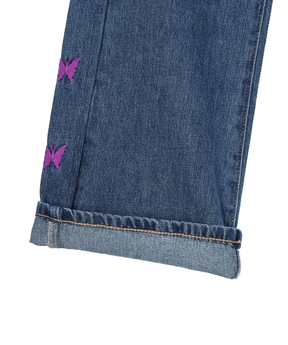 Green Parks ・Ｄｏｕｂｌｅ　Ｆｌａｇｓ　チョウチョ刺繍フレアデニム 