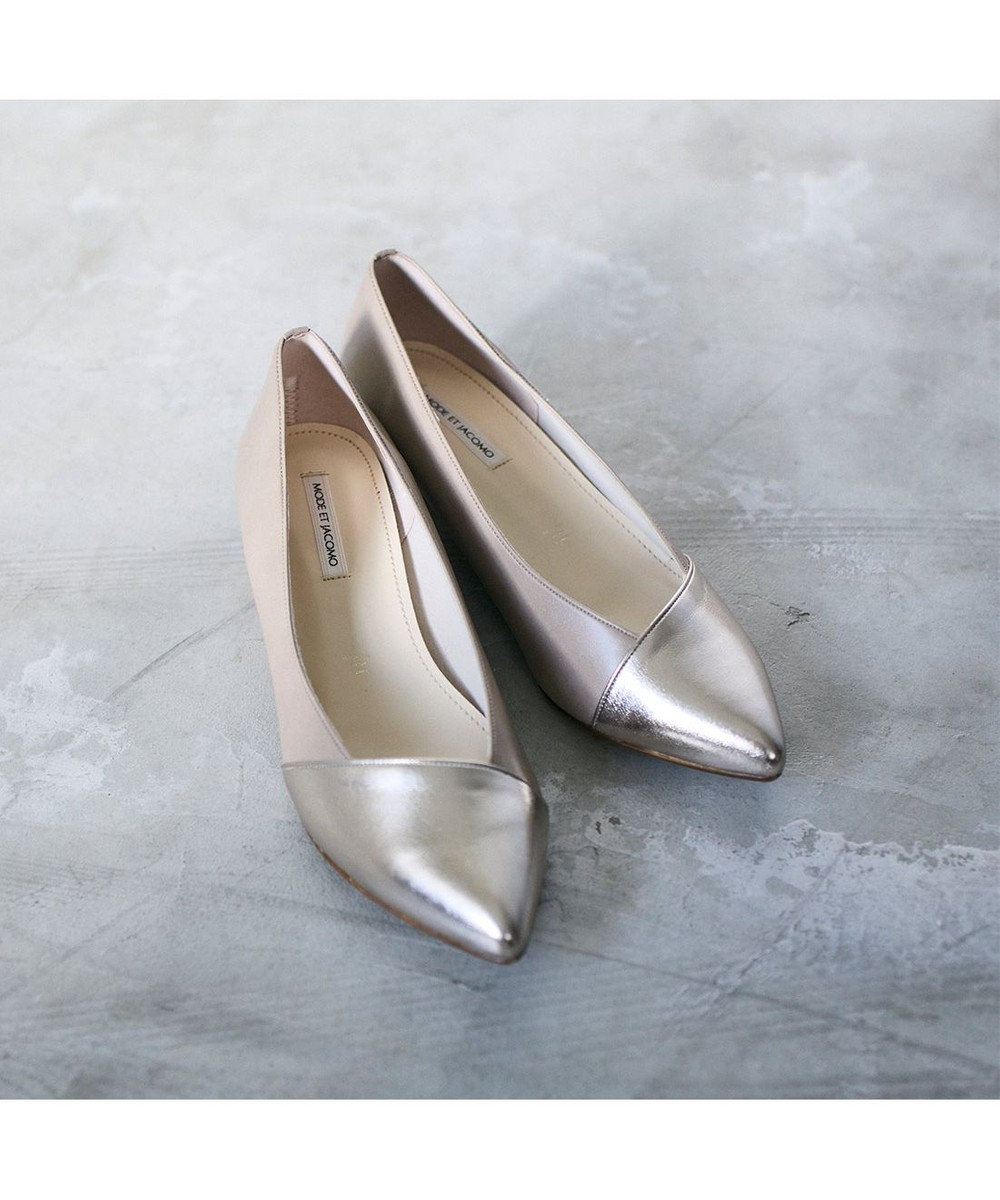 MODE ET JACOMO <MODE ET JACOMO>ポインテッドウェッジソールパンプス 