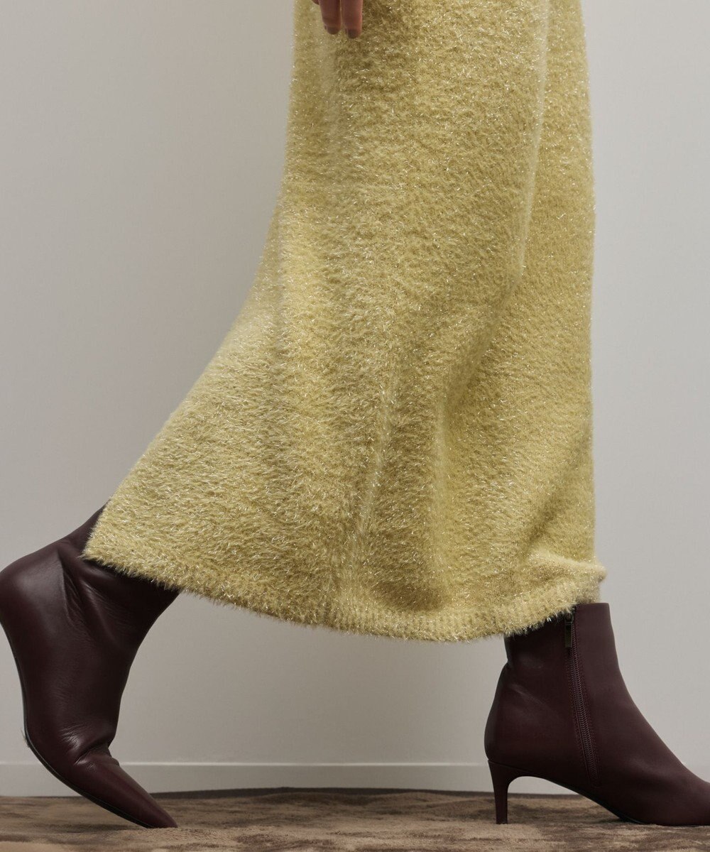 GRACE CONTINENTAL ラメフェザーニットスカート 