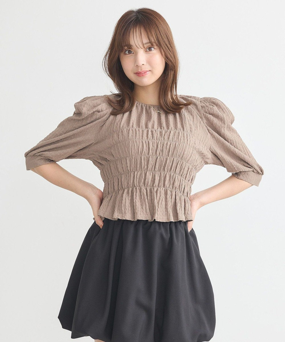 earth music&ecology ポコポコシャーリングトップス 