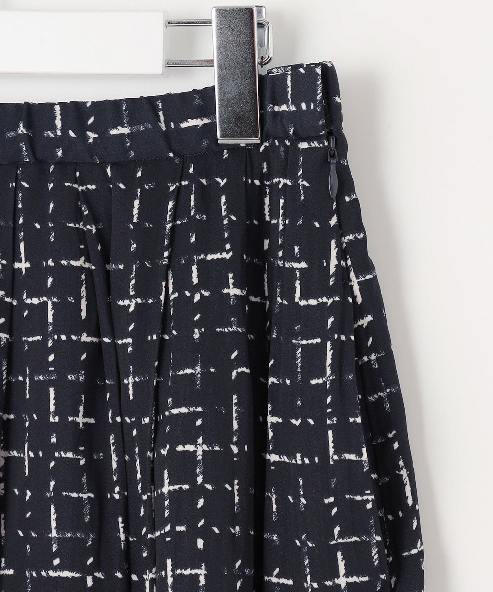 自由区 【セットアップ対応・ウエストゴム】スクラッチチェックプリント スカート 