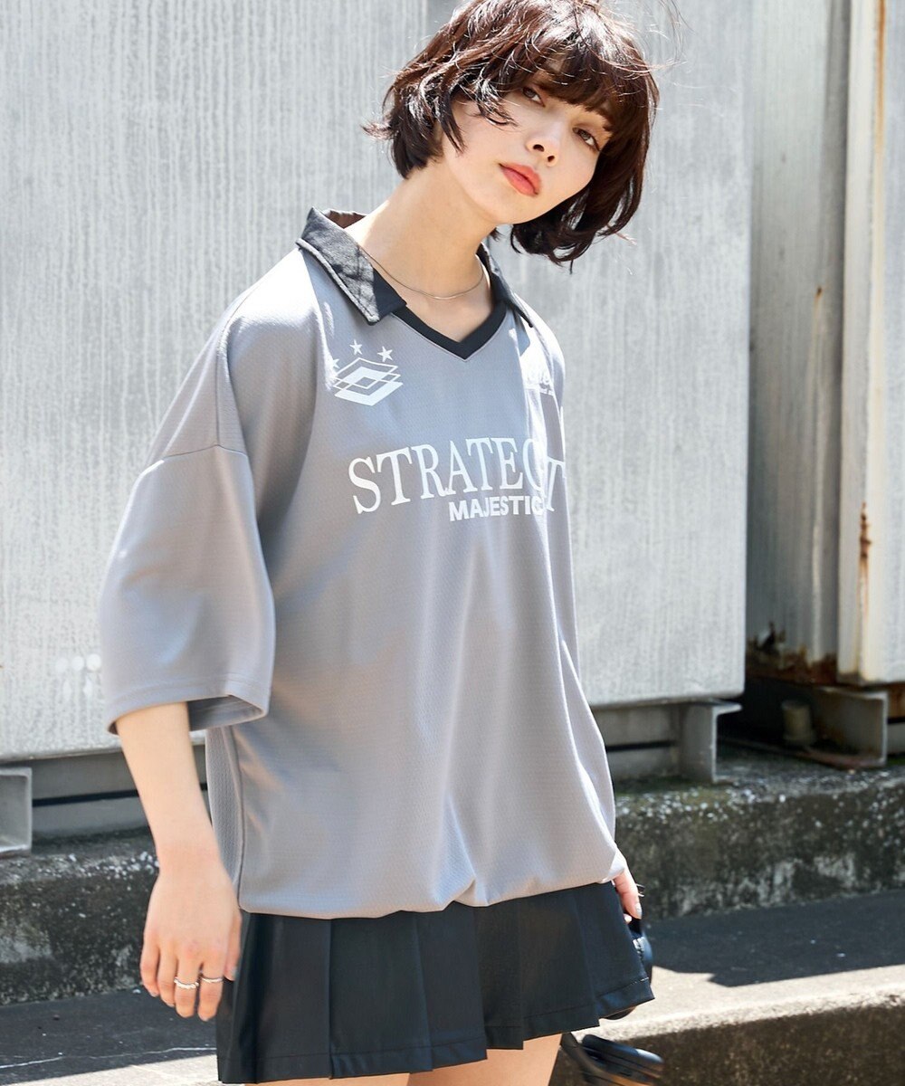 WEGO 【ユニセックス着用ITEM/MLサイズ展開】ドロストゲームシャツプルオーバー 