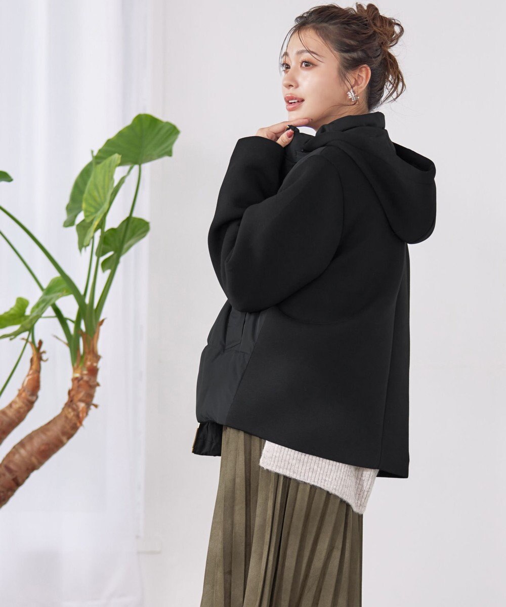 Tiaclasse ファイバーダウン×ダンボール異素材ショートコート 