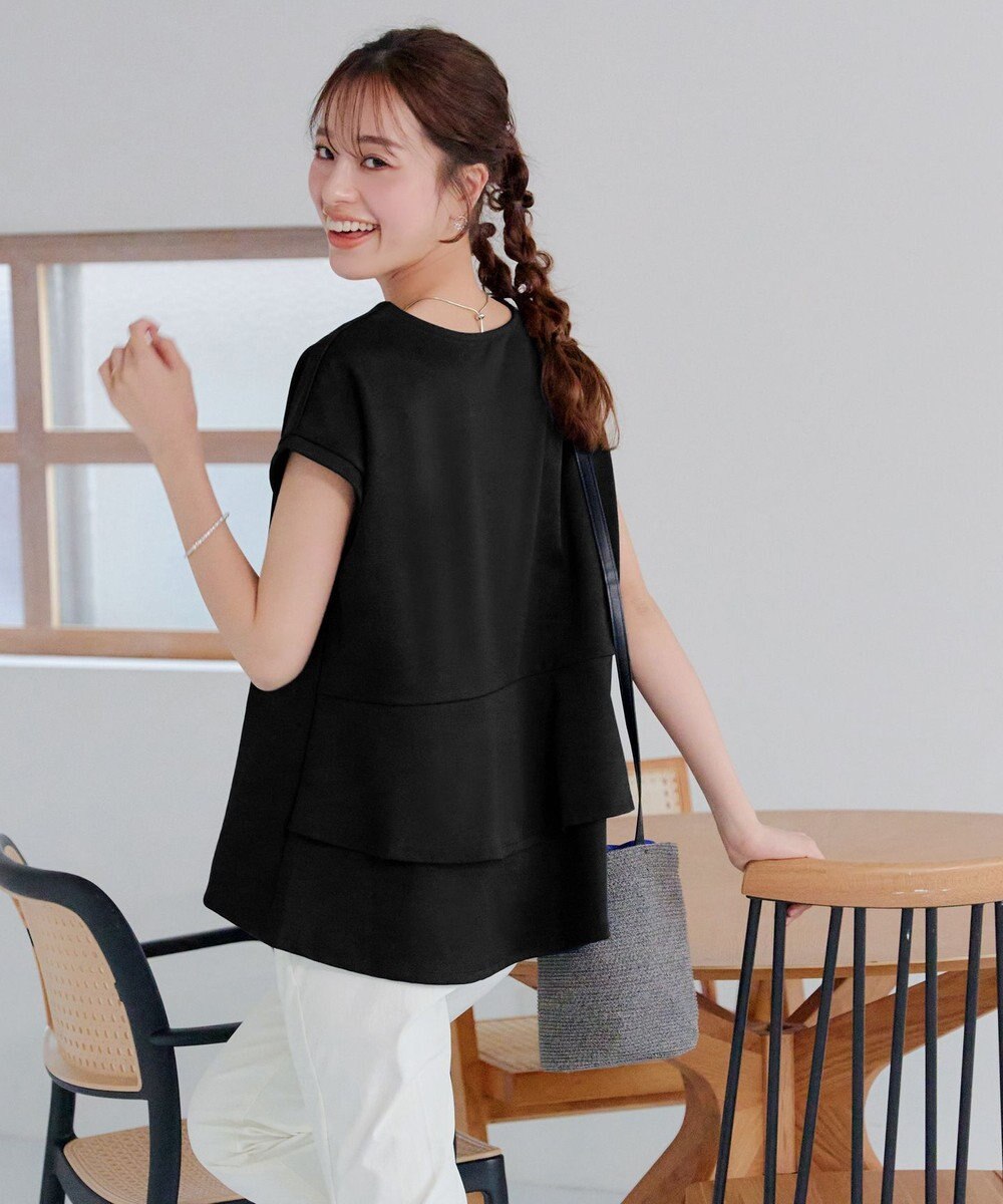 Tiaclasse 【UVカット・吸水速乾】 “きれい見え” バックペプラムトップス 
