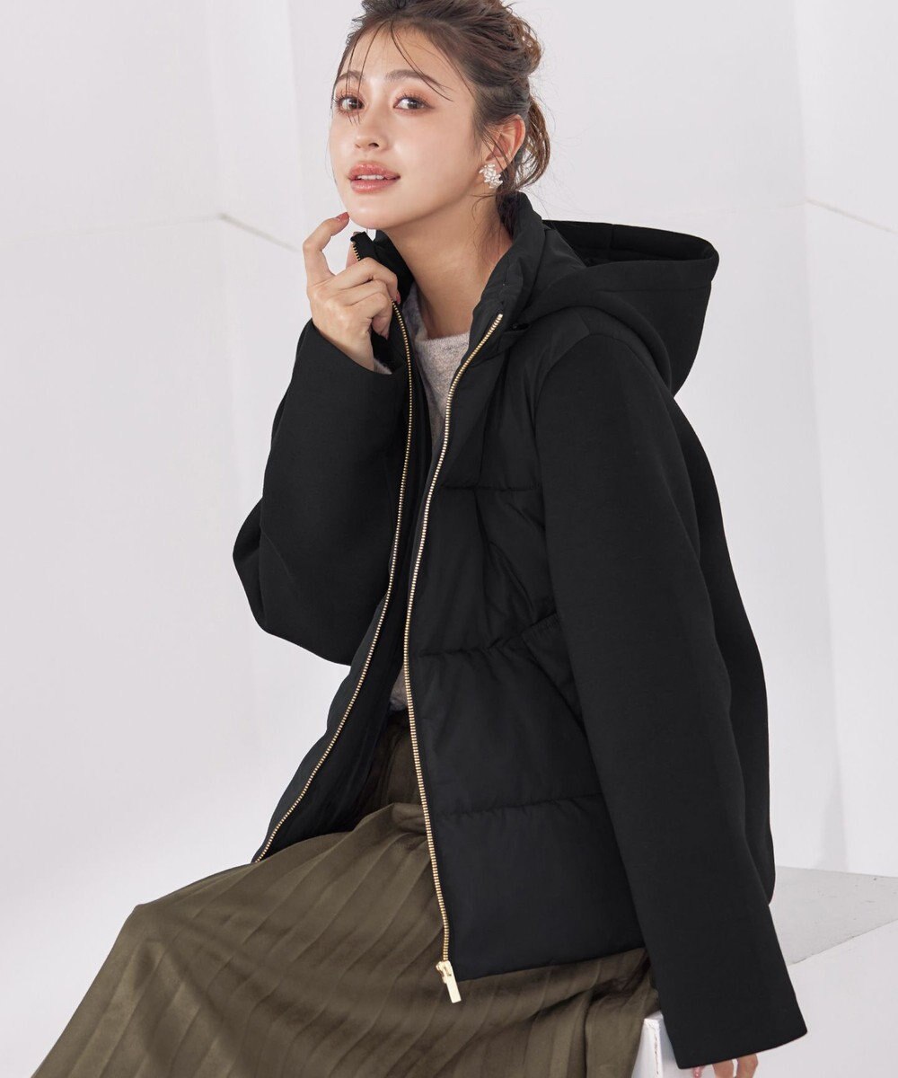 Tiaclasse ファイバーダウン×ダンボール異素材ショートコート 