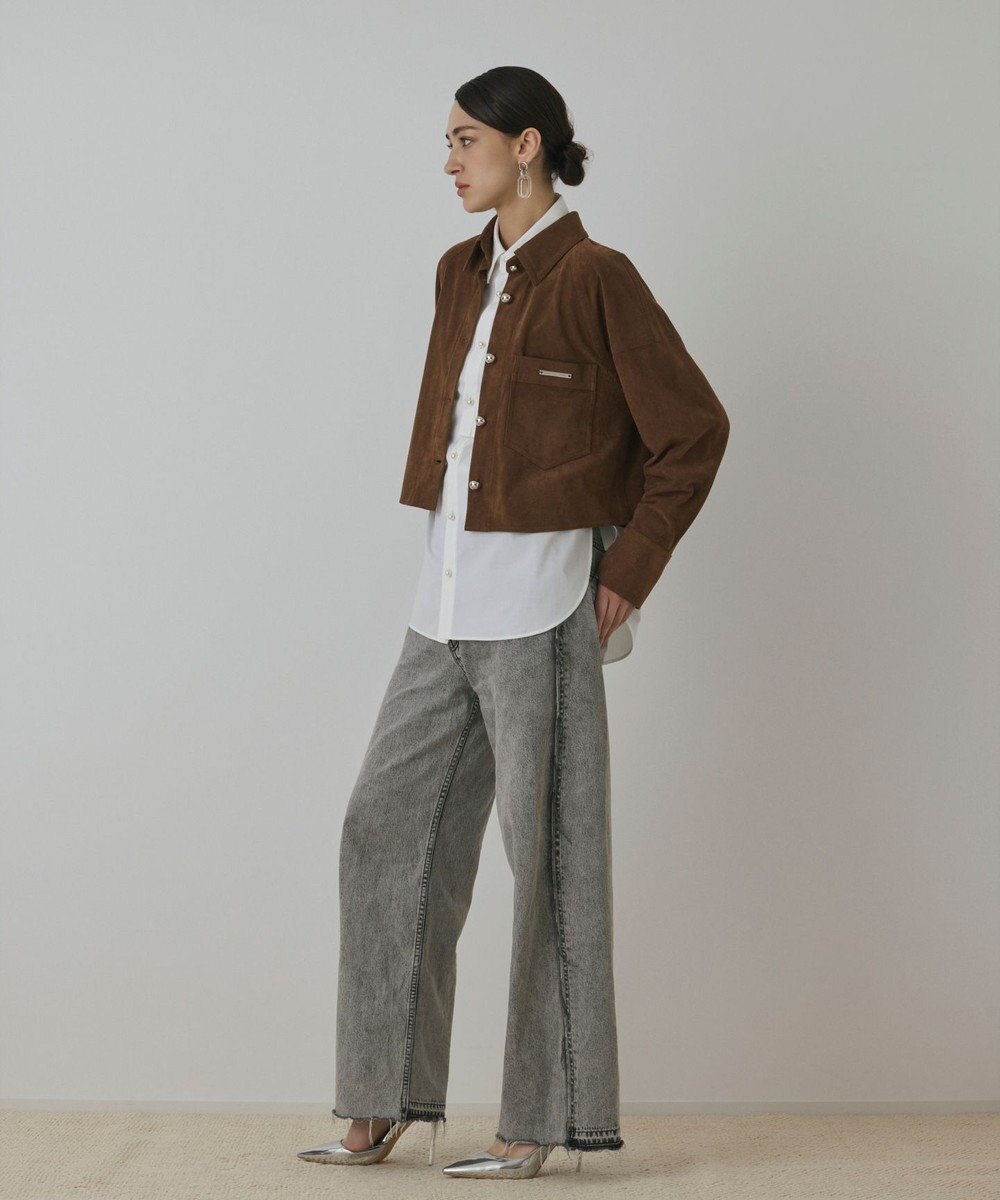 GRACE CONTINENTAL フェイクスウェードブラウス 