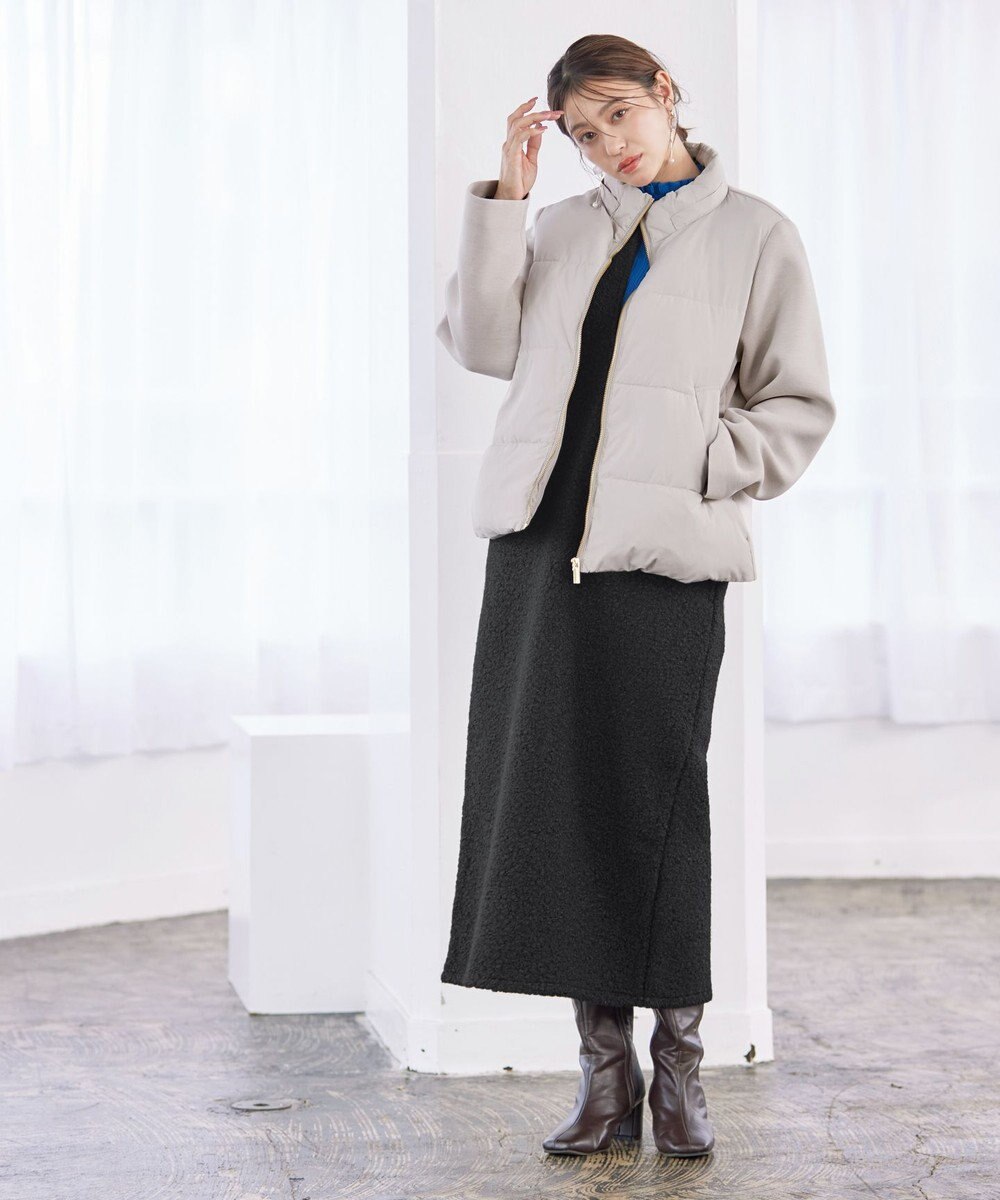 Tiaclasse ファイバーダウン×ダンボール異素材ショートコート 