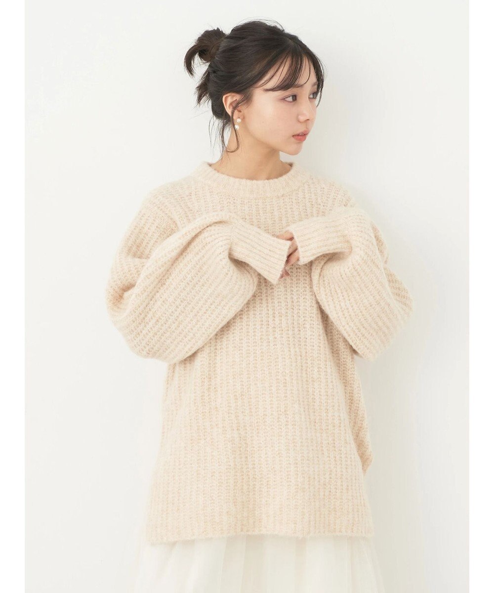 earth music&ecology フワフワＭＩＸヤーンチュニック 