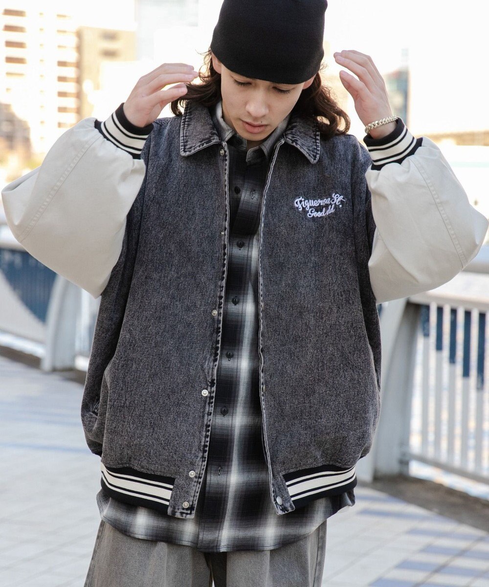 WEGO デニムスタジャン 