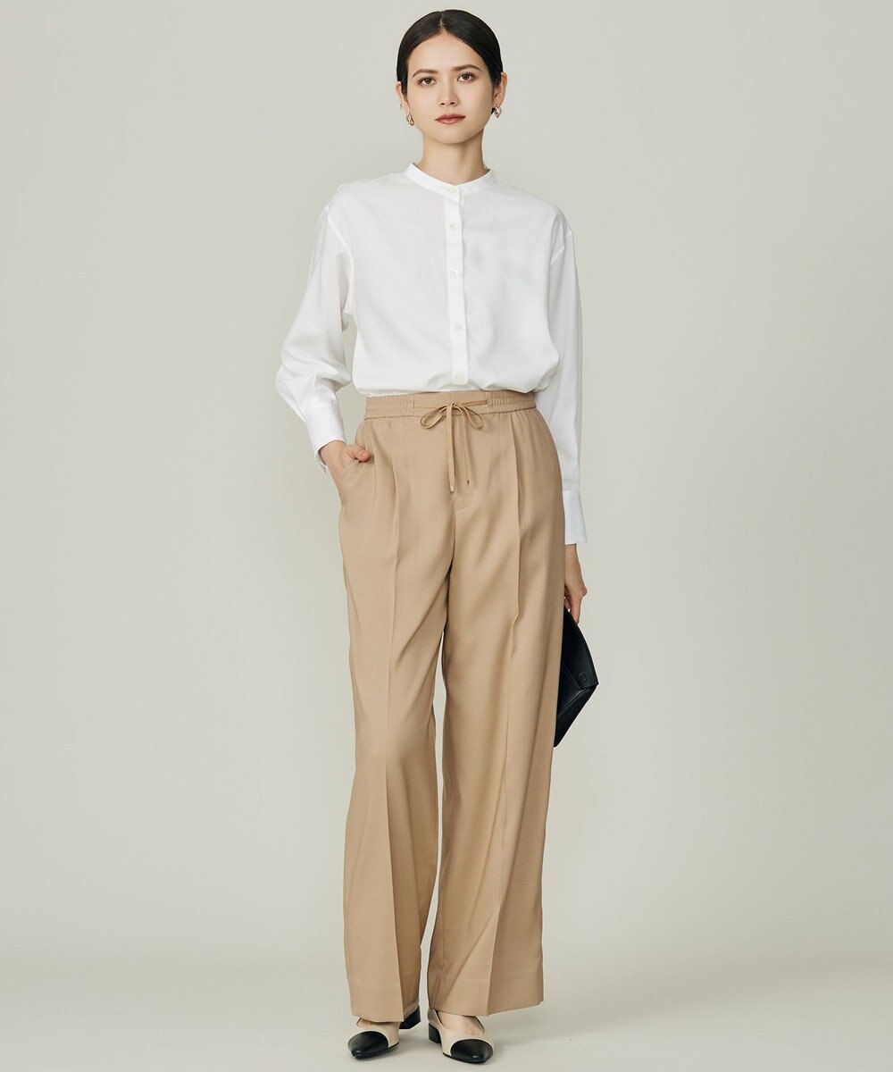 自由区 L SOMELOSバンドカラー ブラウス 