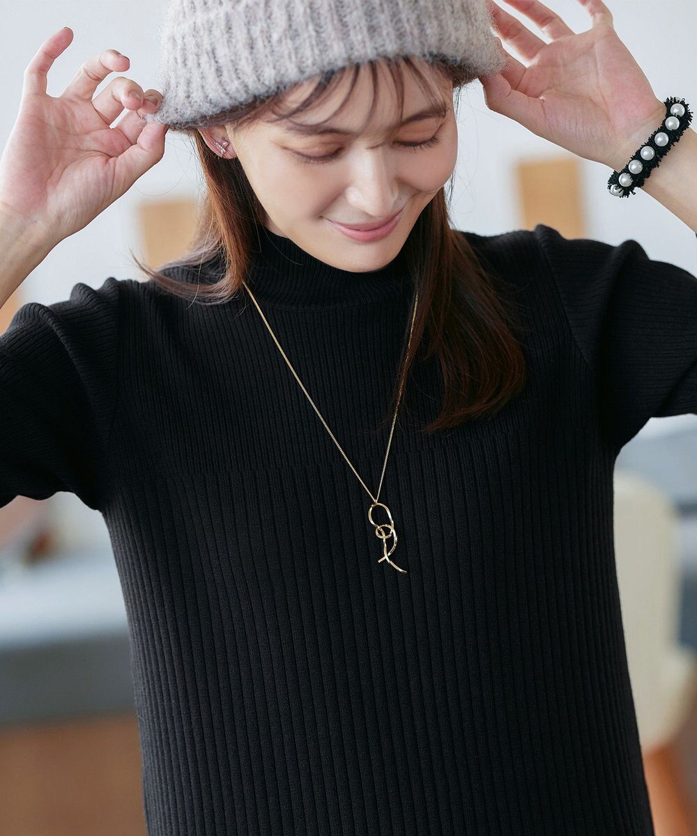 Tiaclasse 【安田美沙子さん着用・新色・XSサイズ追加】リブ切替ニットワンピース 