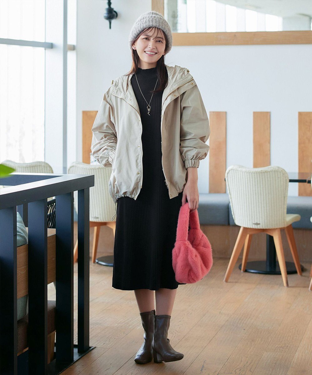 Tiaclasse 【安田美沙子さん着用・新色・XSサイズ追加】リブ切替ニットワンピース 