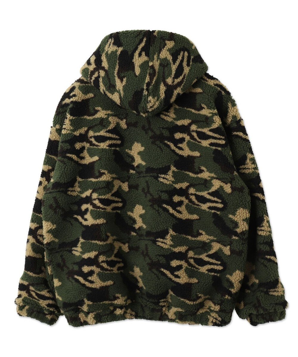 WEGO 迷彩ロゴボアパーカー 