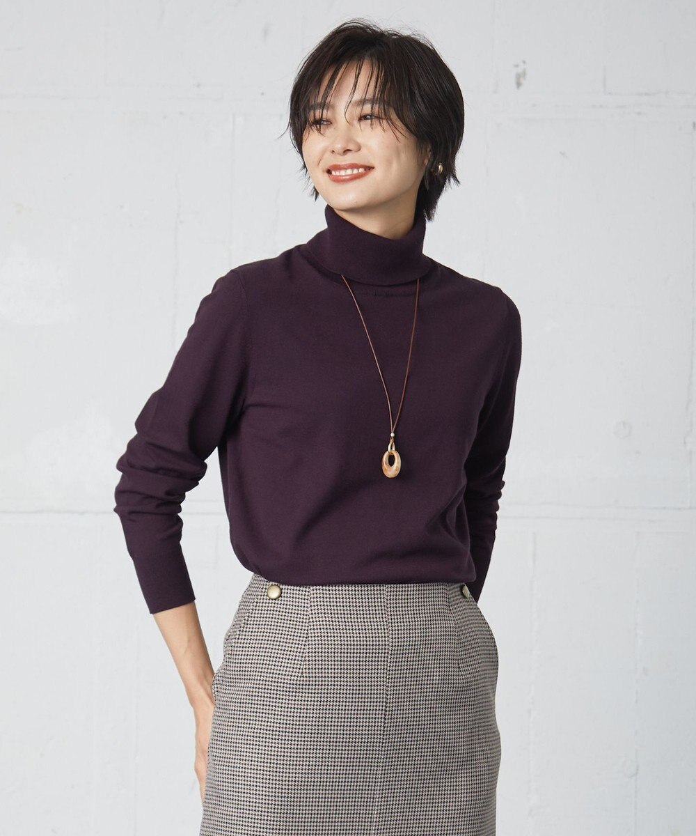 J.PRESS LADIES L 【洗える】PRINCE タートルネック ニット 