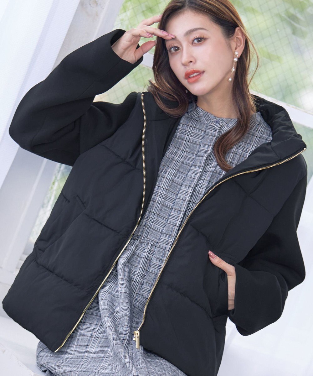 Tiaclasse ファイバーダウン×ダンボール異素材ショートコート 