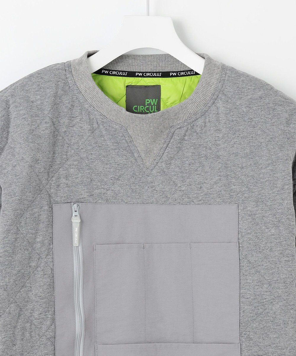 PW CIRCULUS 【裏地付き/防寒】【MEN】キルティングスエットプルオーバー 
