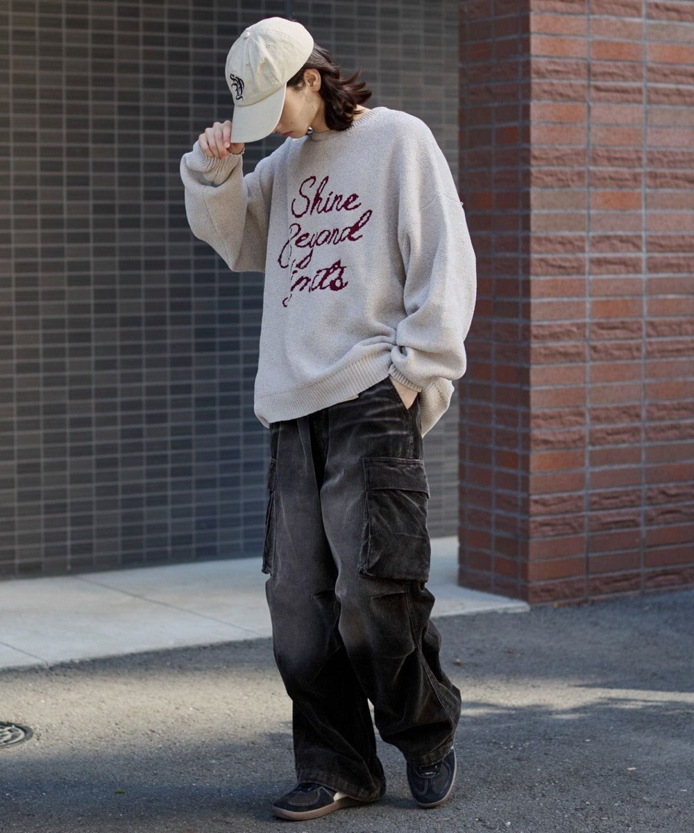 WEGO 【ユニセックス着用ITEM】ベロアモールグラフィックプルオーバー 