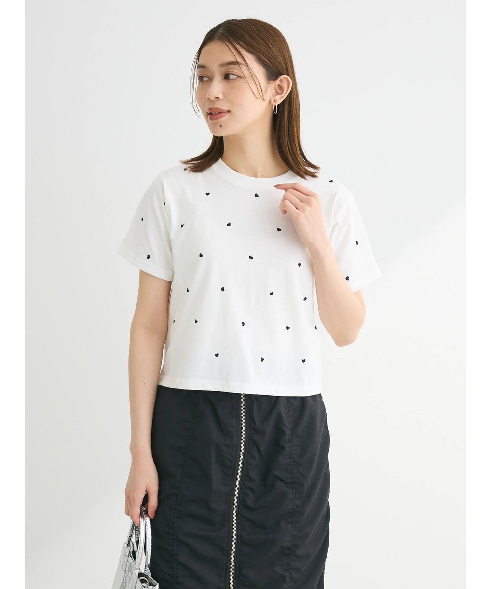 Green Parks ・Ｄｏｕｂｌｅ　Ｆｌａｇｓ　ハート刺繍ＴＥＥ 