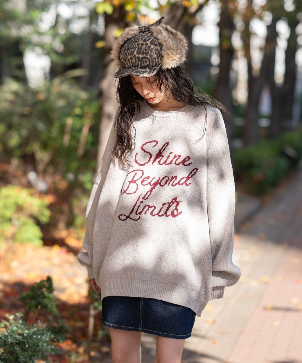 WEGO 【ユニセックス着用ITEM】ベロアモールグラフィックプルオーバー 