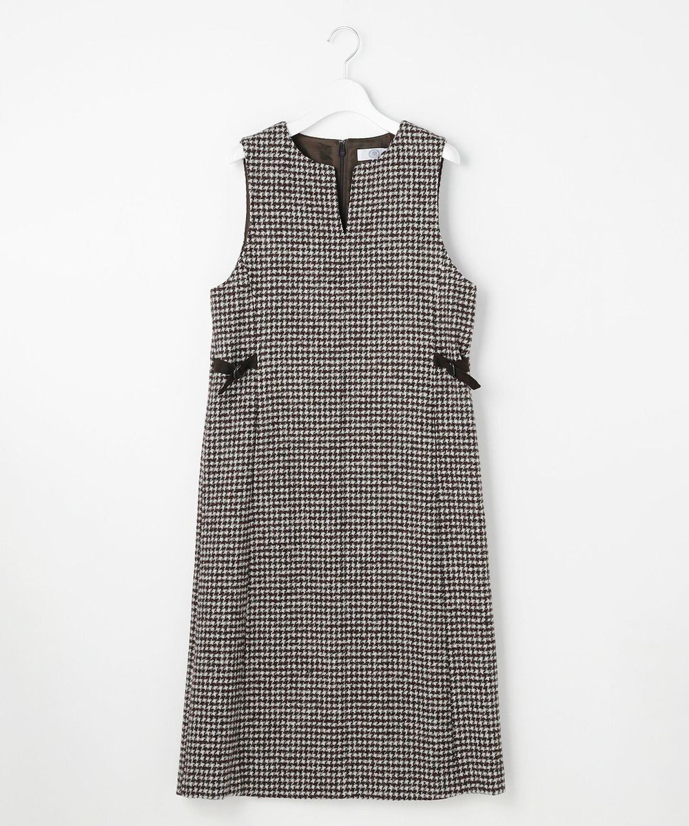 J.PRESS LADIES S ウールシルク ハウンドトゥース ジャンパースカート 