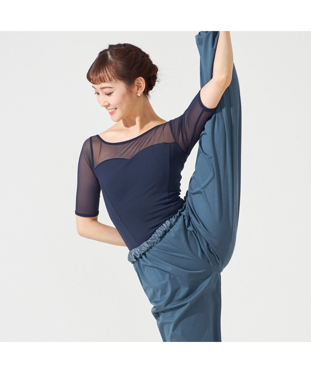 Chacott 5分袖レオタード 