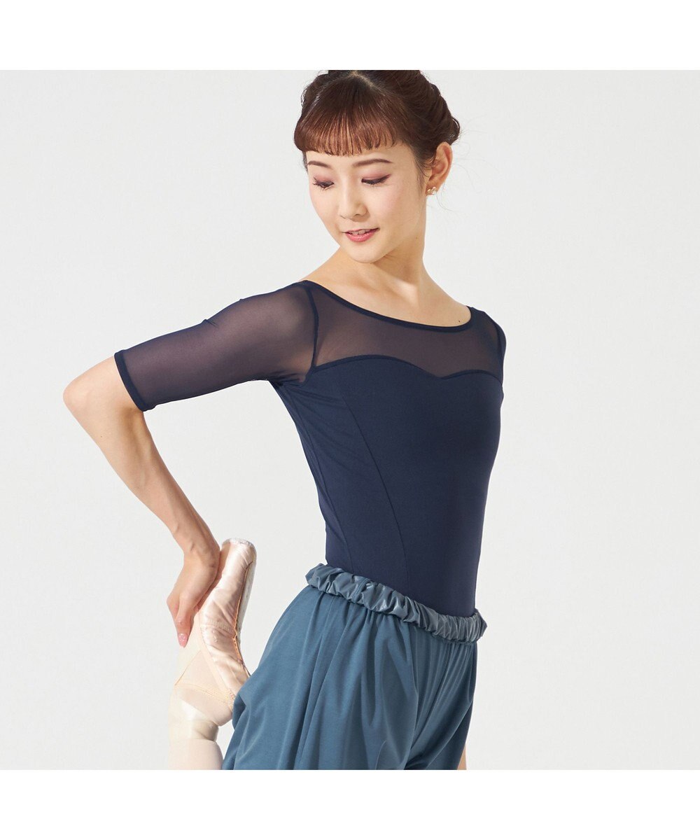 Chacott 5分袖レオタード 