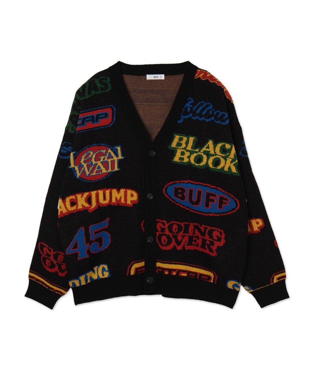 WEGO リラックスフィットパターンカーディガン 