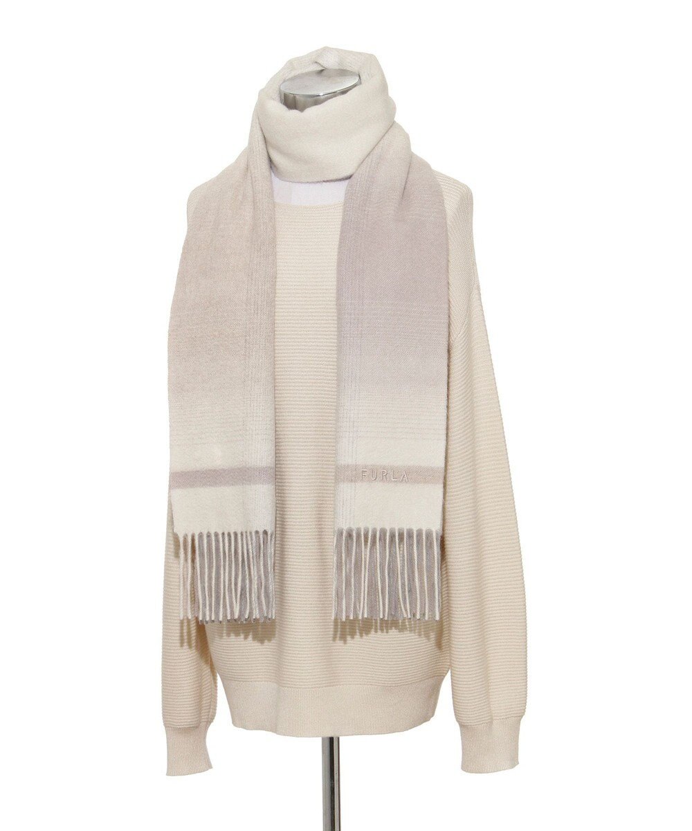MOONBAT FURLA(フルラ）カシミヤ100％ カラーブロック オンブレー ストール 