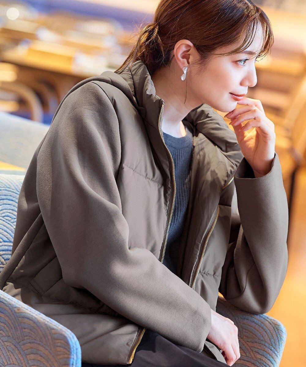 Tiaclasse ファイバーダウン×ダンボール異素材ショートコート 