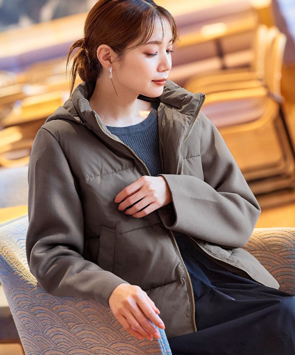 Tiaclasse ファイバーダウン×ダンボール異素材ショートコート 