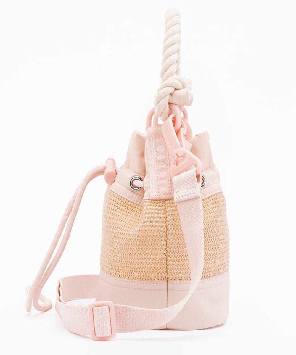LeSportsac RAFFIA MINI BUCKET/ピーチブラッシュラフィア 