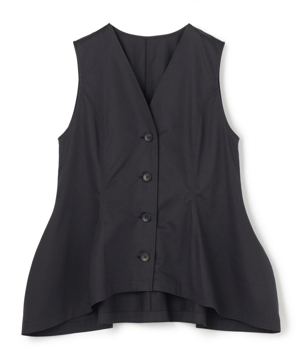 uncrave コットンクロスプレーン ペプラムジレブラウス 