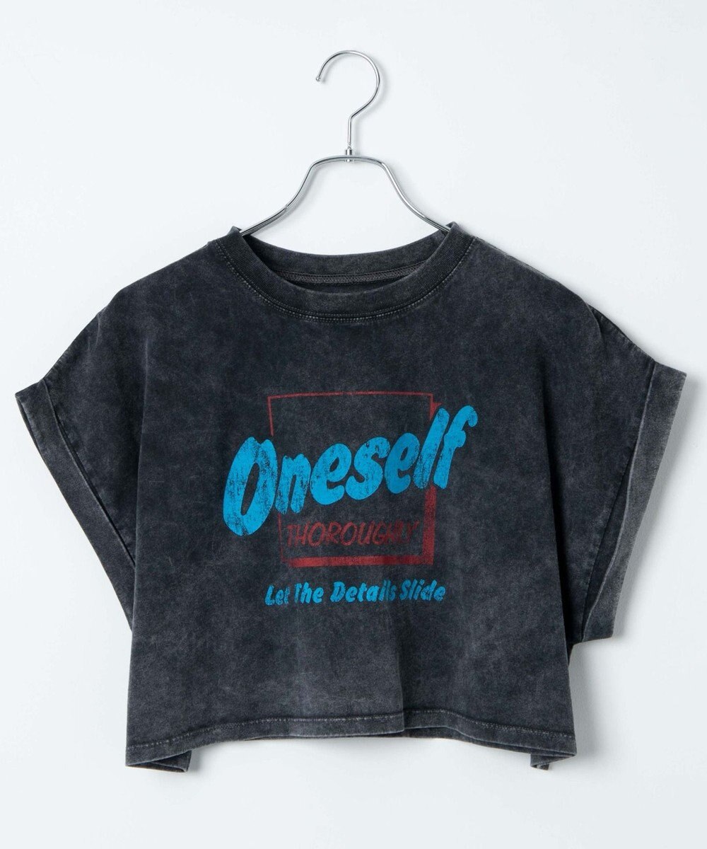 WEGO 【洗える】ヴィンテージウォッシュロールアップショートTシャツ 